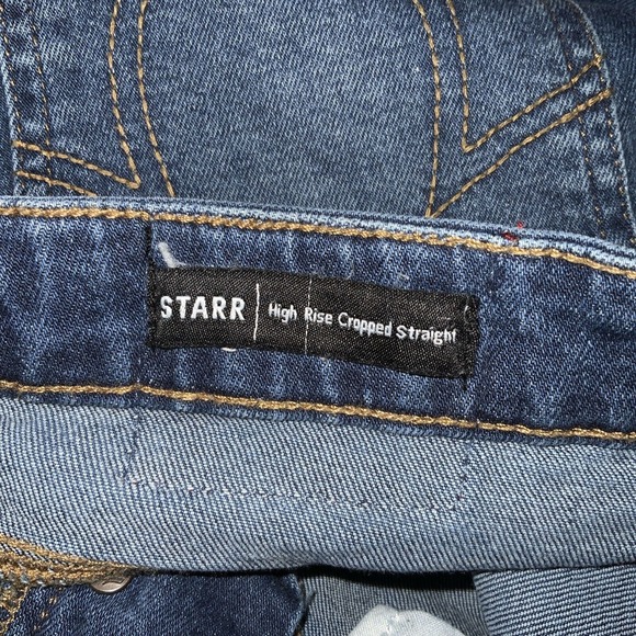 True Religion Starr High Rise Cropped Straight Jeans Women’s 29 (29/27) Distress - Picture 11 of 13